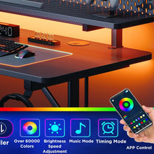 Load image into Gallery viewer, Tucker 100cm LED Gaming Desk - Carbon Black