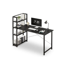 Load image into Gallery viewer, Kevin 140cm Computer Desk with Bookshelf - Black