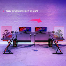 Load image into Gallery viewer, Grant Gaming Corner Desk with Monitor Stand - Carbon Black