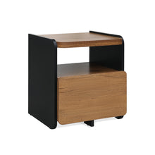 Load image into Gallery viewer, Dorian Bedside Table - Walnut + Black
