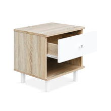 Load image into Gallery viewer, Ellis Bedside Table - Oak + White