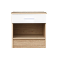 Load image into Gallery viewer, Miller Bedside Table - Light Teak + White