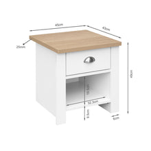 Load image into Gallery viewer, Tegan Bedside Table - Light Teak + White