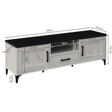 Load image into Gallery viewer, Scottie 1.5m Entertainment Unit - White Oak + Black