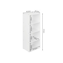 Load image into Gallery viewer, Clinton 4 Tier Bookshelf Display Shelf - White