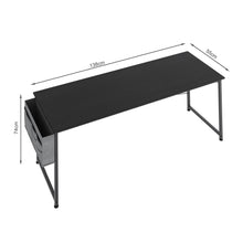 Load image into Gallery viewer, Cayden 140cm Computer Desk with Storage Bag - Black