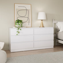 Load image into Gallery viewer, Hollis 6 Drawers Low Boy - White