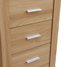 Load image into Gallery viewer, Olsen 6 Drawers Slim Tallboy - Oak