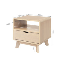 Load image into Gallery viewer, Fredy Bedside Table - Natural Oak
