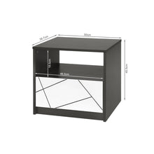 Load image into Gallery viewer, Dustin Bedside Table - Oak Grey + White