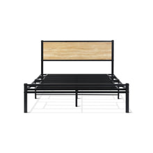 Load image into Gallery viewer, Bella Double Bed Frame - Oak + Black