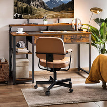 Load image into Gallery viewer, Gael 120cm Computer Desk with 2 Drawers - Rustic Brown