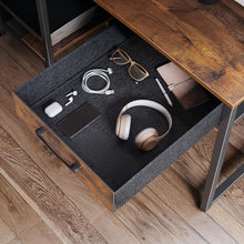 Load image into Gallery viewer, Gael 120cm Computer Desk with 2 Drawers - Rustic Brown