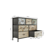 Load image into Gallery viewer, Madilyn 7 Drawers Lowboy - Black + Mix