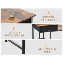 Load image into Gallery viewer, Richard 120m Computer Desk With Bookshelf - Rustic Brown