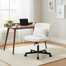 Load image into Gallery viewer, Aiden Swivel Office Chair with Lumbar Cushion - White