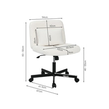 Load image into Gallery viewer, Aiden Swivel Office Chair with Lumbar Cushion - White