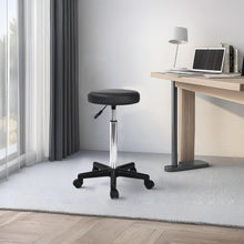 Load image into Gallery viewer, Rae Office Stool with PU Leather - Black
