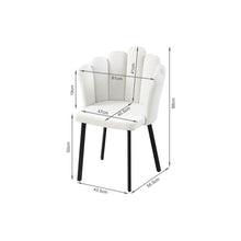 Load image into Gallery viewer, Urban Petal-shaped Upholstered Dining Chair - Set of 2 - Beige