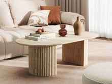 Load image into Gallery viewer, Nile Oval Coffee Table 140 x 70cm - Travertine