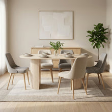 Load image into Gallery viewer, Nile Oval Dining Table 160 x 90cm - Travertine