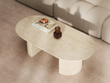 Load image into Gallery viewer, Nile Oval Coffee Table 140 x 70cm - Travertine
