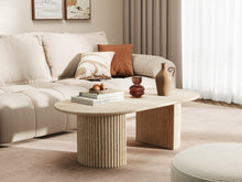 Load image into Gallery viewer, Nile Oval Coffee Table 140 x 70cm - Travertine
