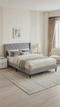 Load and play video in Gallery viewer, 产品视频-24332-haven-queen-bed-frame-grey-260707