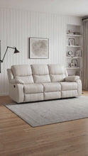 Load and play video in Gallery viewer, 产品视频-23177-c-wilson-manual-recliner-sofa-set-3-seater-white-260703