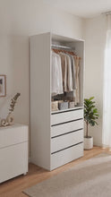Load and play video in Gallery viewer, Delta 4 Drawer Wide Wardrobe - White