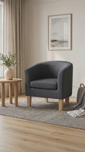 Load and play video in Gallery viewer, 产品视频-lt10702-ryan-tub-armchair-dark-grey-260708