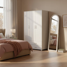 Load image into Gallery viewer, Bram 3 Door Wardrobe Cabinet with 2 Drawers - White