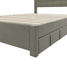 Load image into Gallery viewer, Denali Queen Bed Frame with 4 Drawers - Light Grey