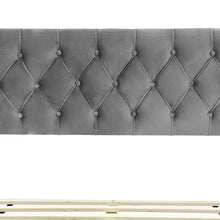 Load image into Gallery viewer, Rila Double Velvet Bed Frame - Grey