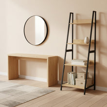 Load image into Gallery viewer, Trestle 4 Tier Ladder Storage Shelf - Oak