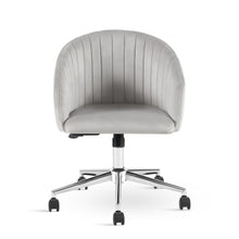 Load image into Gallery viewer, Morgan Velvet Office Chair - Light Grey