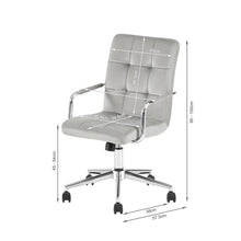 Load image into Gallery viewer, Eliezer Velvet Office Chair - Light Grey (0.188m - 10.0kg)