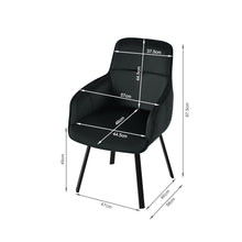 Load image into Gallery viewer, Elora Swivel Velvet Dining Chair - Set of 2 - Black