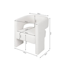 Load image into Gallery viewer, Rivo Boucle Armchair - White