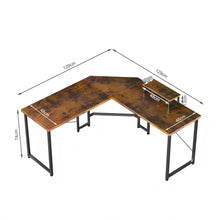 Load image into Gallery viewer, Marcus Gaming Corner Desk - Rustic Brown