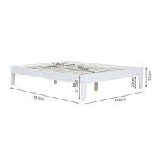 Load image into Gallery viewer, Meri Double Wooden Bed Frame - White