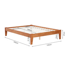Load image into Gallery viewer, Meri Double Wooden Bed Frame - Oak