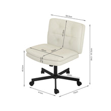 Load image into Gallery viewer, Israel Cross Legged Office Chair - Ivory