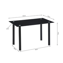 Load image into Gallery viewer, Benjamin 5 Piece 1.2m Dining Set - Black