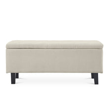 Load image into Gallery viewer, Sebastian Linen Storage Ottoman Bench - Beige