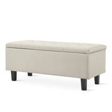 Load image into Gallery viewer, Sebastian Linen Storage Ottoman Bench - Beige
