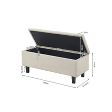 Load image into Gallery viewer, Sebastian Linen Storage Ottoman Bench - Beige