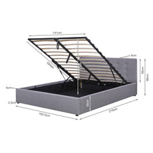 Load image into Gallery viewer, Abigail Queen Gas Lift Bed Frame - Grey