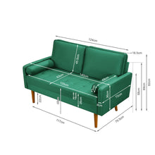 Load image into Gallery viewer, Alaina Velvet 2 Seater Sofa - Green