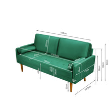 Load image into Gallery viewer, Alaina Velvet 3 Seater Sofa - Green